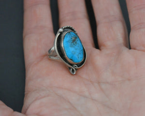 Native American Navajo Turquoise Ring - Size 6.5