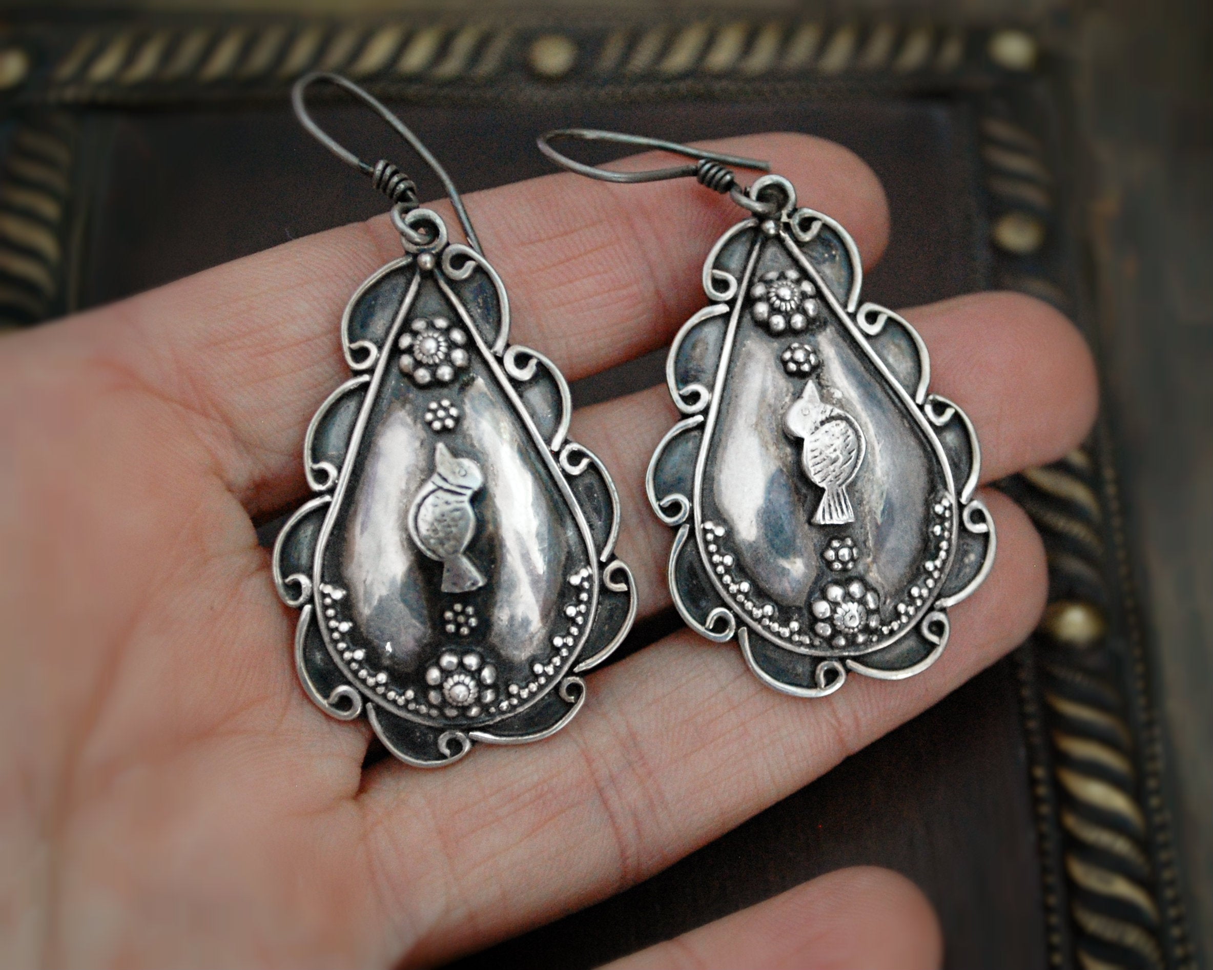 Rajasthani Silver Earrings