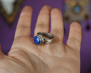 Afghani Lapis Lazuli Ring - Size 8.25