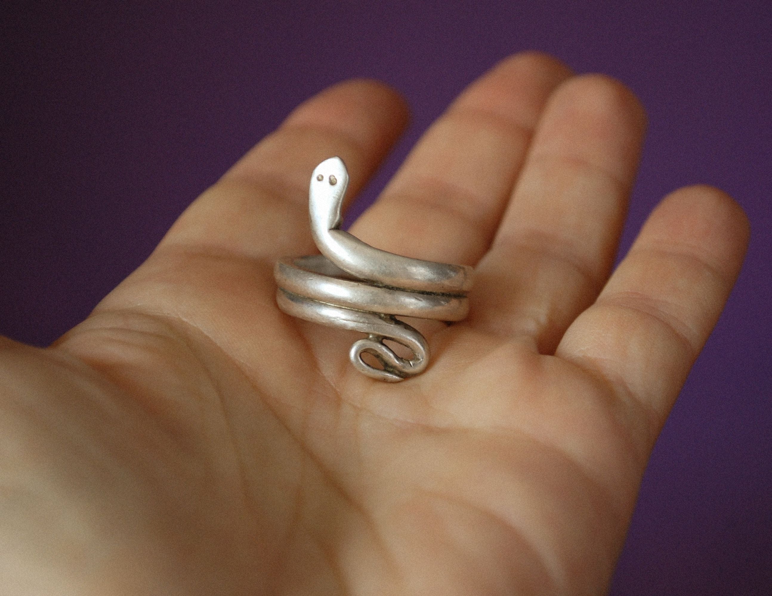 Snake Coil Ring from India - Size 8.5