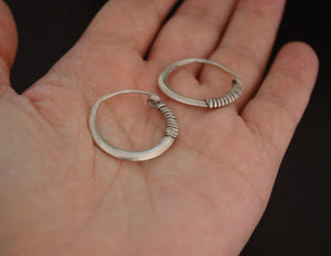 Small Afghani Tribal Hoop Earrings