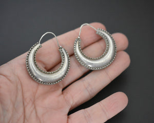 Ethnic Hoop Earrings with Dotwork - MEDIUM