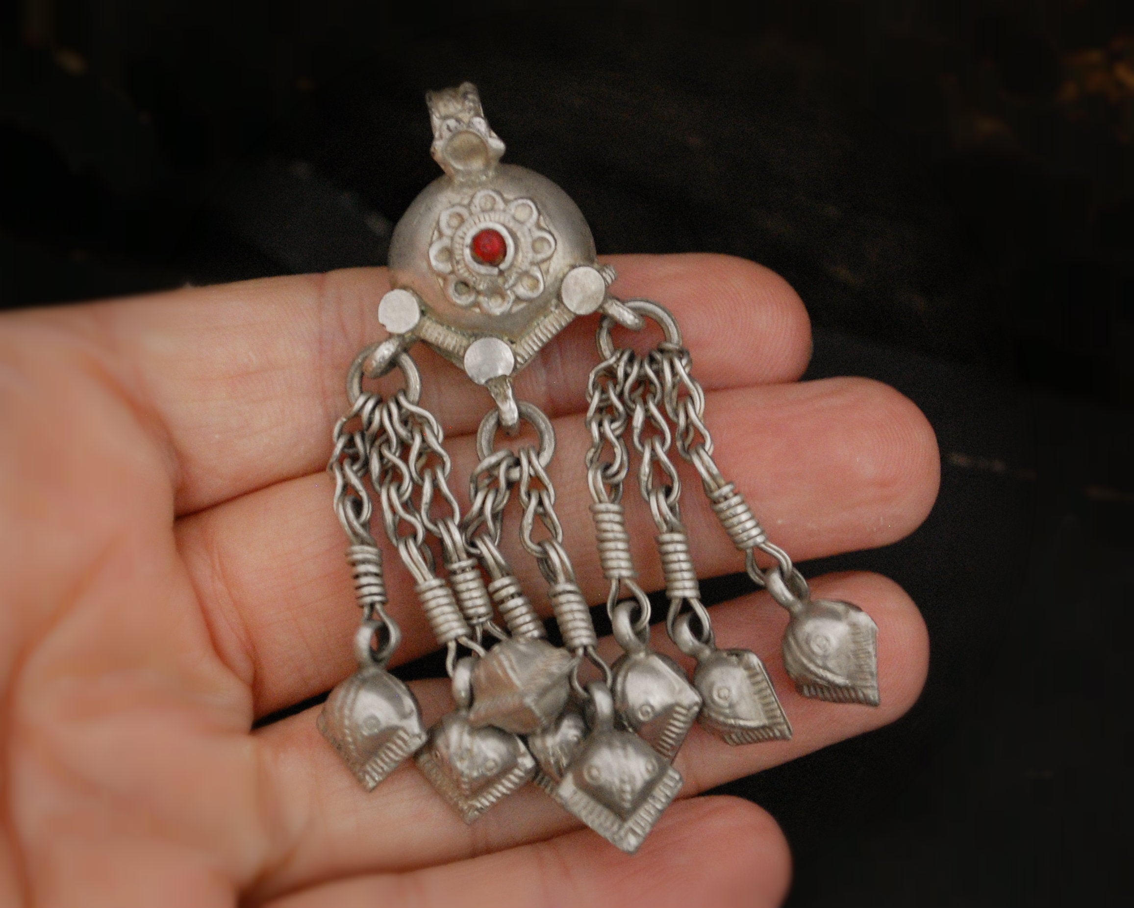 Old Afghani Bell Charm Pendant