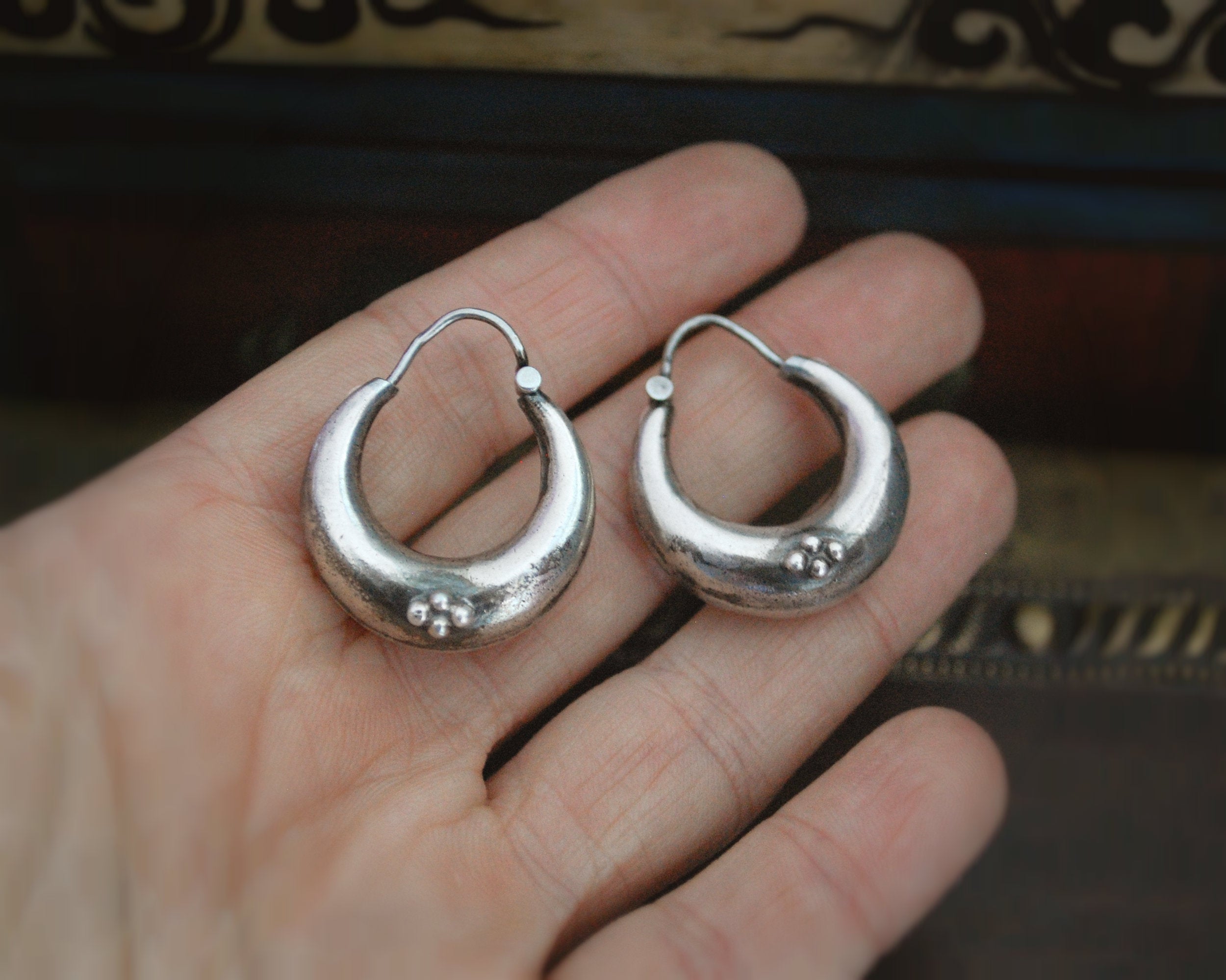 Ethnic Hoop Earrings from India