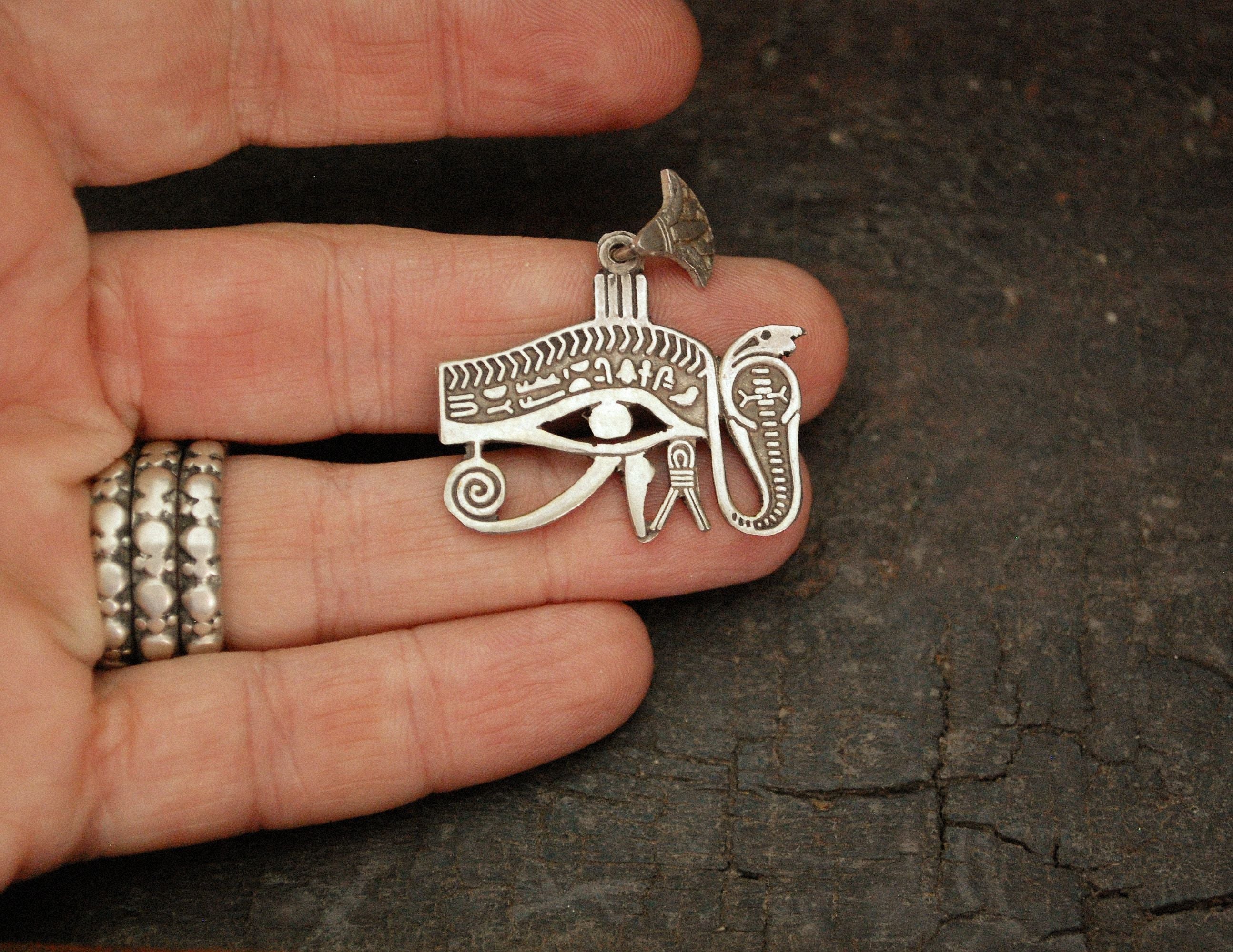 Eye of Horus Silver Amulet from Egypt