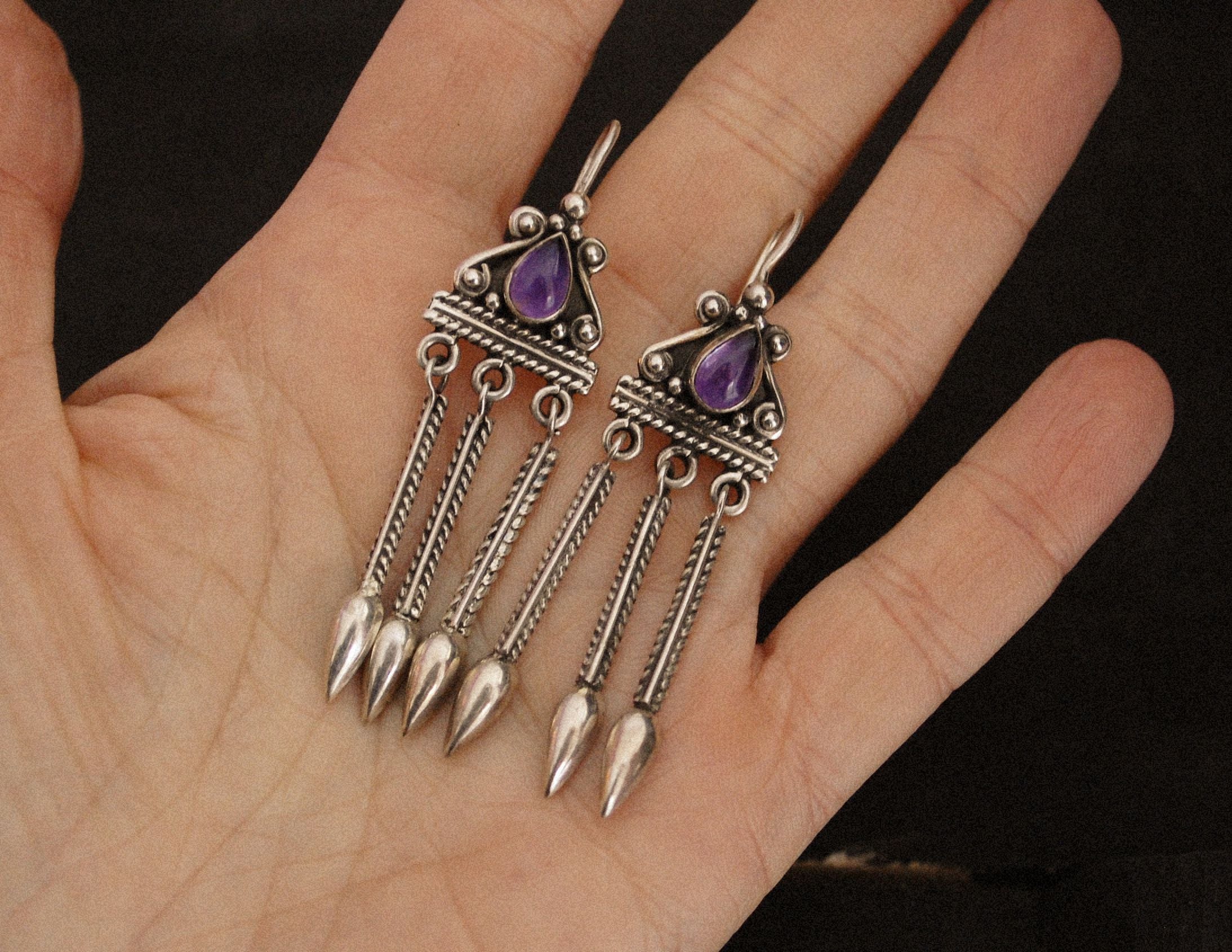 Amethyst Earrings from India