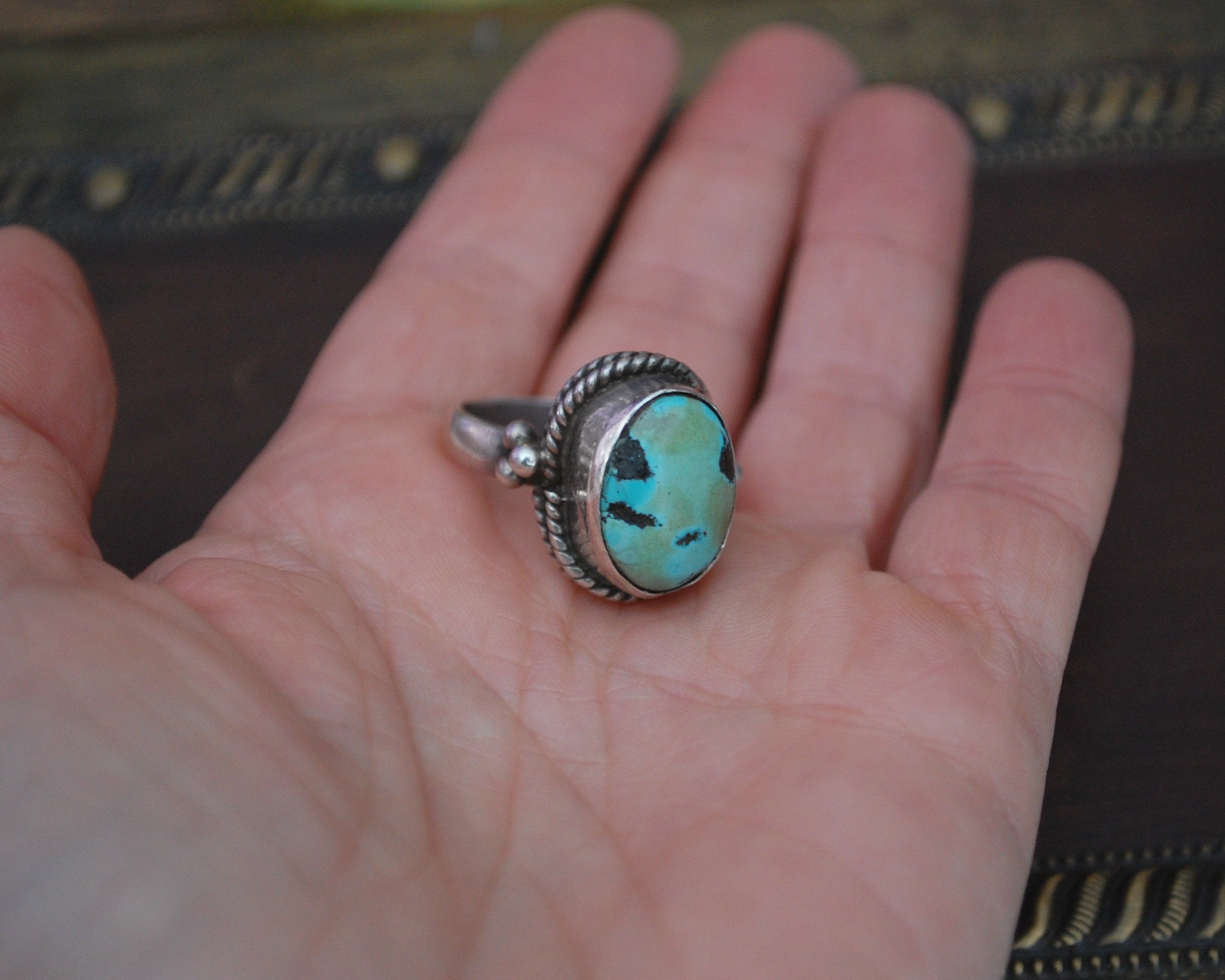 Nepali Turquoise Ring - Size 9.5