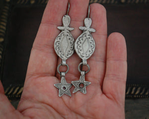 Old Berber Earrings with Stars