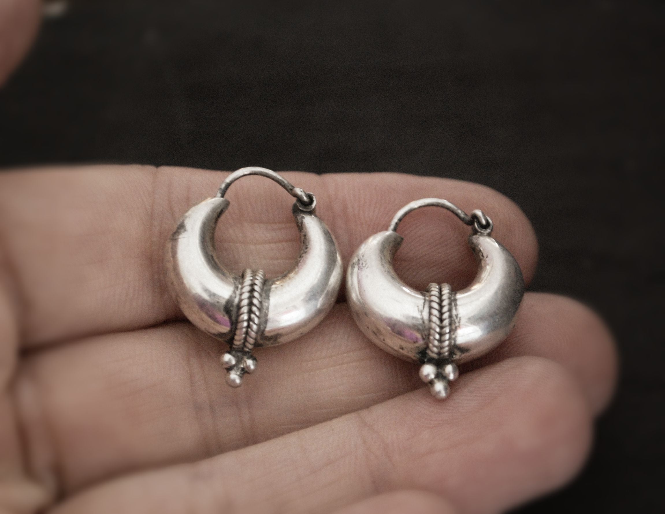 Ethnic Hoop Earrings - SMALL