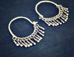 Afghani Hoop Earrings with Tassels