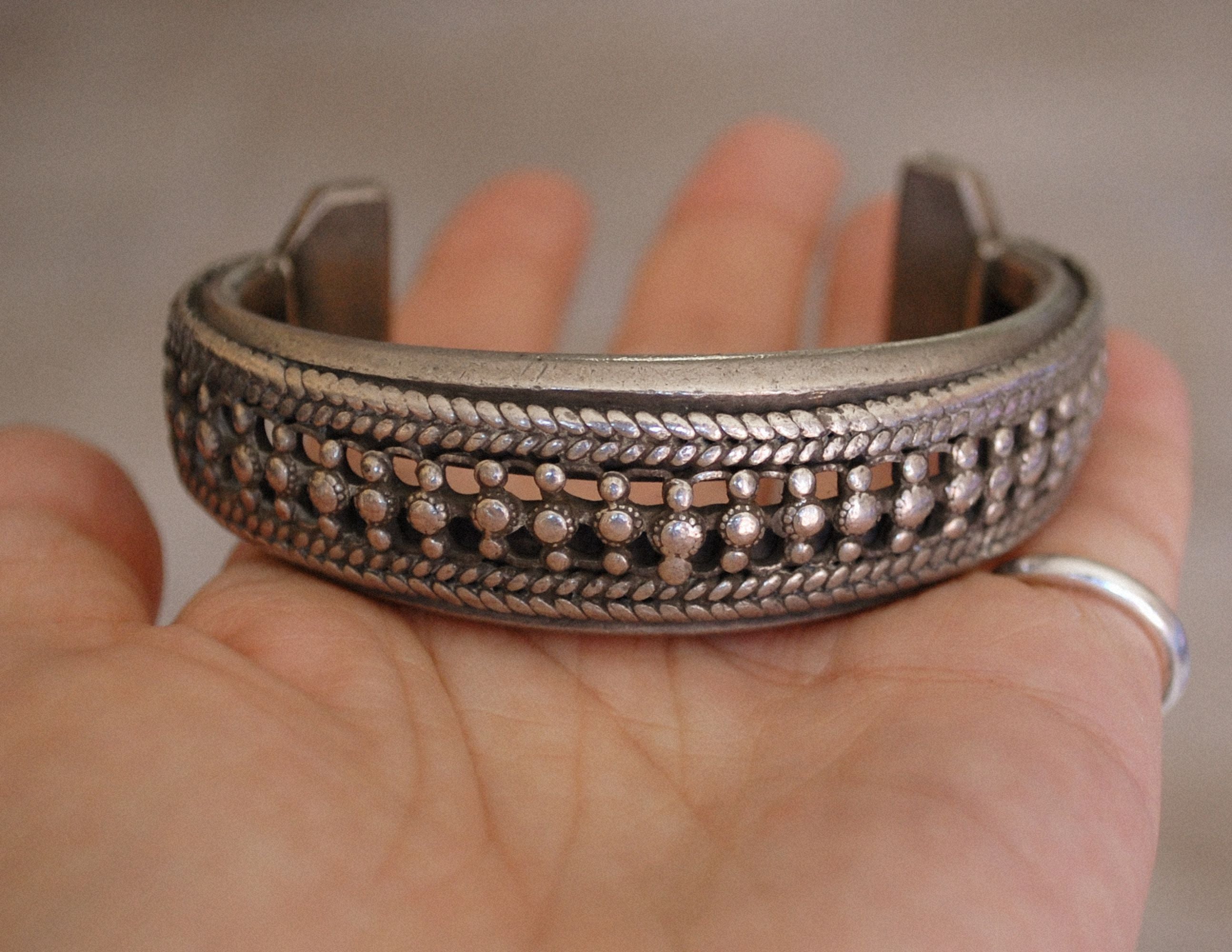 Bold Rajasthani Silver Bracelet