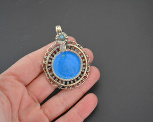 Afghani Enamelled Turquoise Pendant