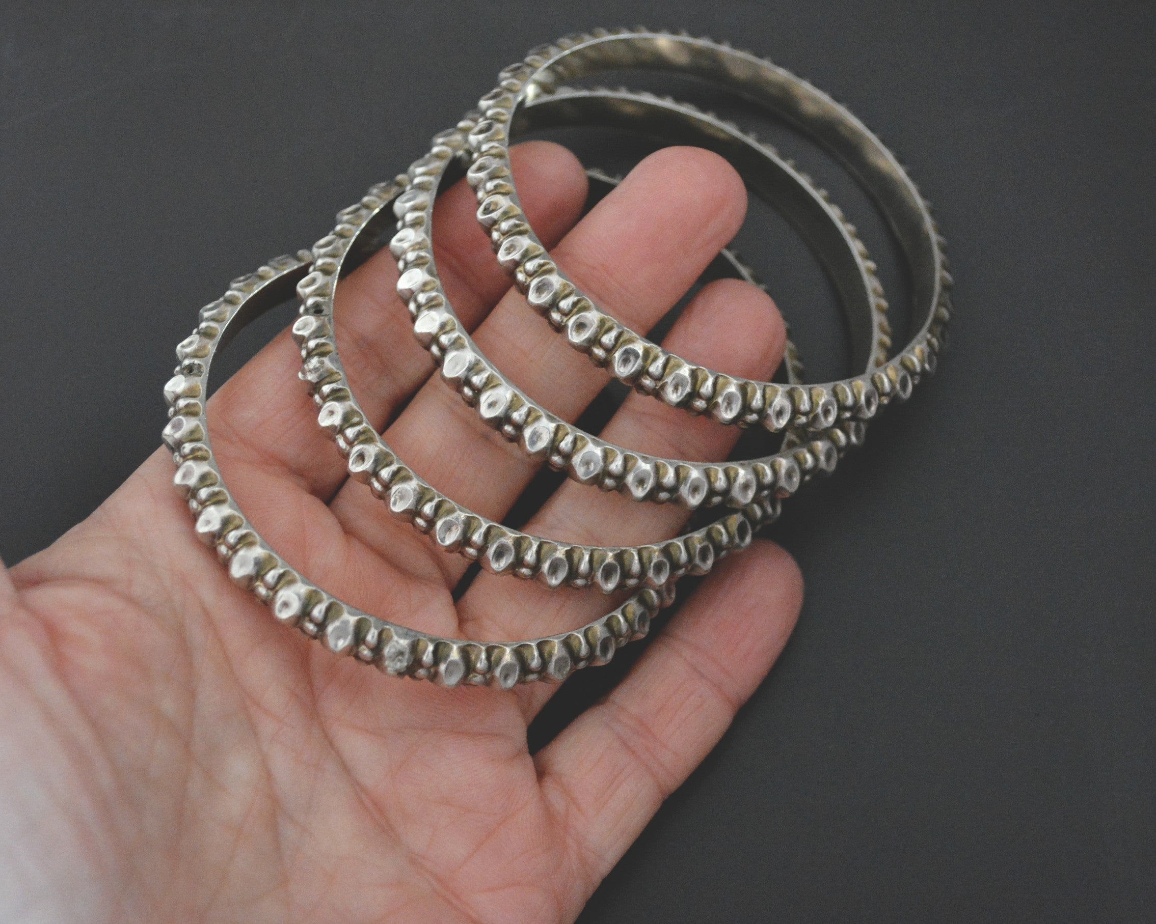 Rajasthani Silver Bangle Bracelet - Set of Four