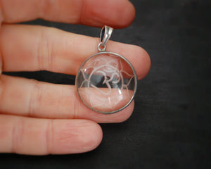 Om Crystal Quartz Pendant