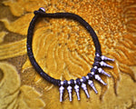 Rajasthani Silver Spike Cotton Choker Necklace