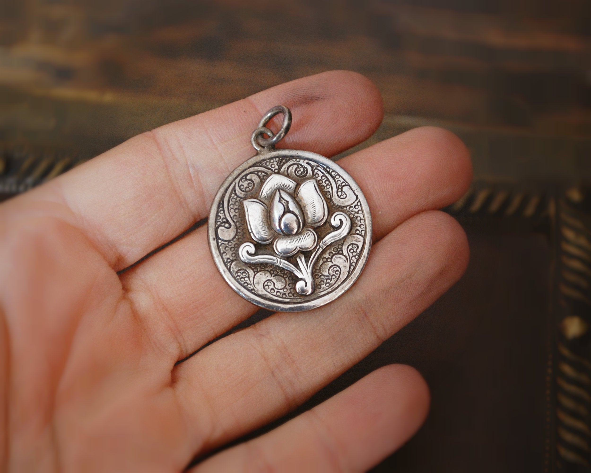 Nepali Lotus Pendant