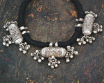 Rajasthani Silver Taviz Cotton Necklace