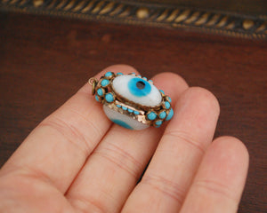 Turkish Evil Eye Gold Pendant