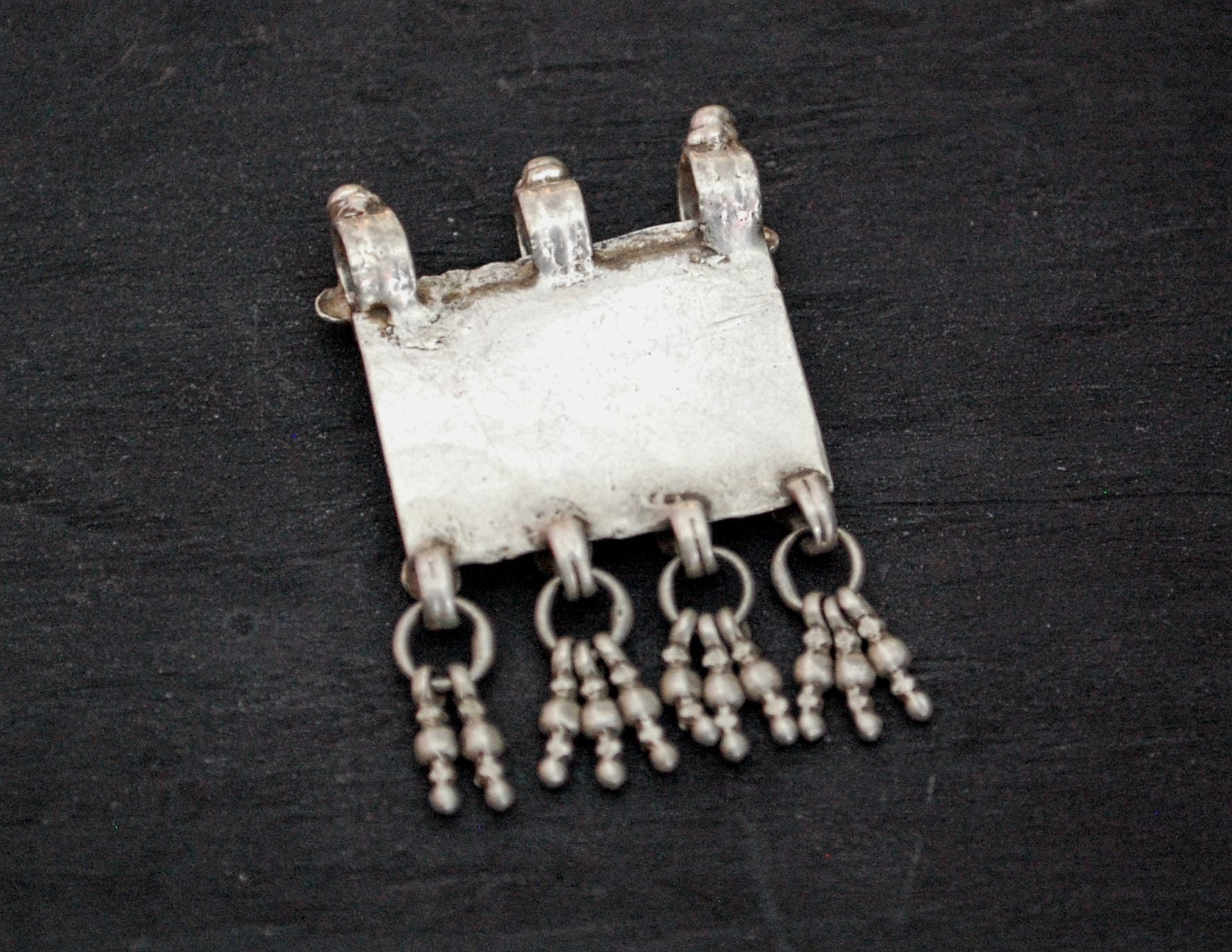 Rajasthani Silver Pendant with Dangles