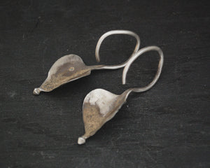 Old Tribal Rajasthani Silver Earrings