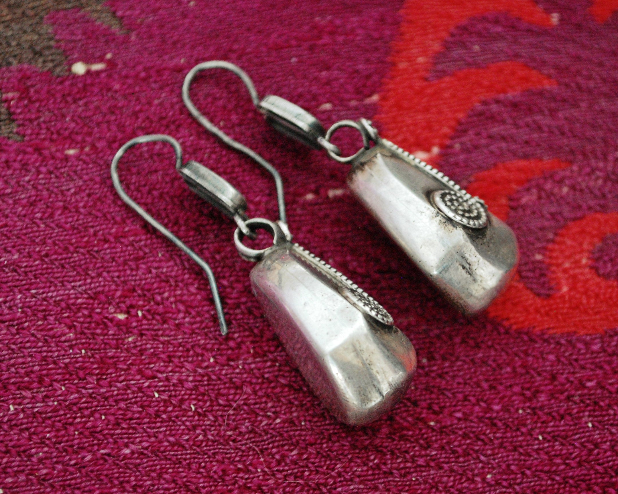 Indian Sterling Silver Dangle Earrings