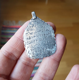 Rare Old Arabic Script Amulet Pendant