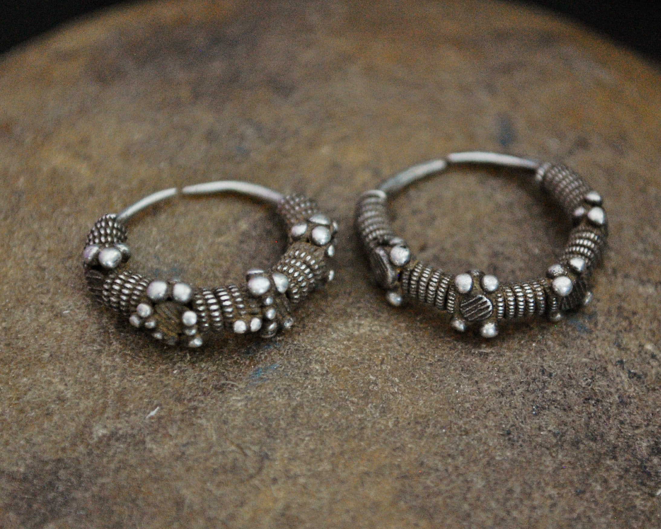 Antique Yemeni Tribal Hoop Earrings