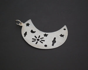 Crescent Moon Pendant - Sterling Silver