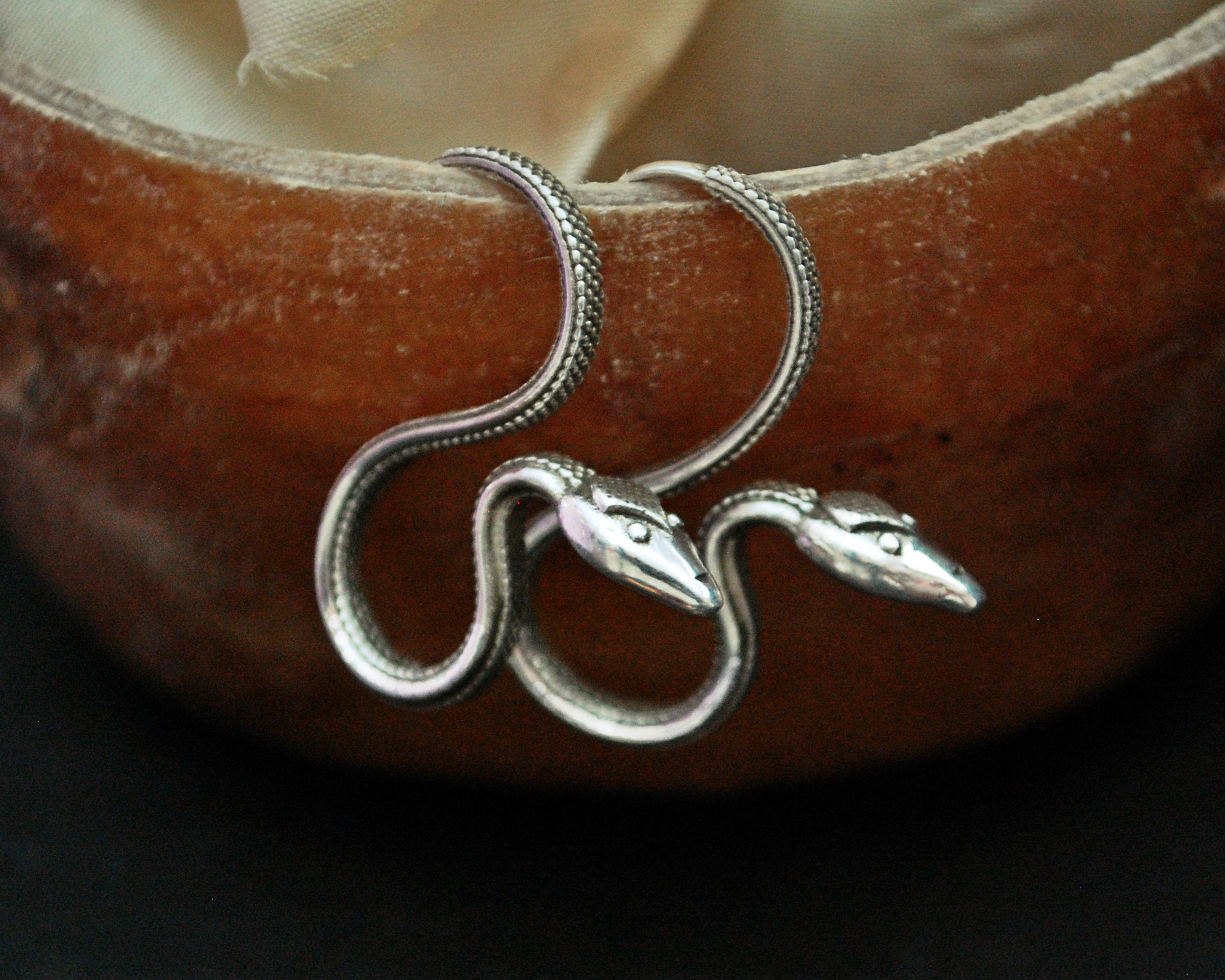 Snake Earrings - Silver Snake Earrings