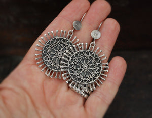 Ethnic Indian Mandala Dangle Earrings