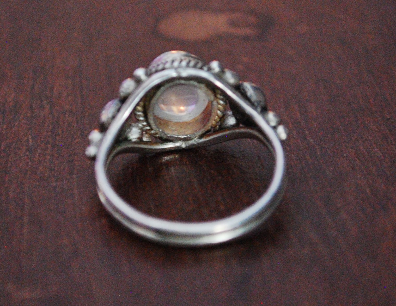 Ethnic Moonstone Ring from India - Size 6.5