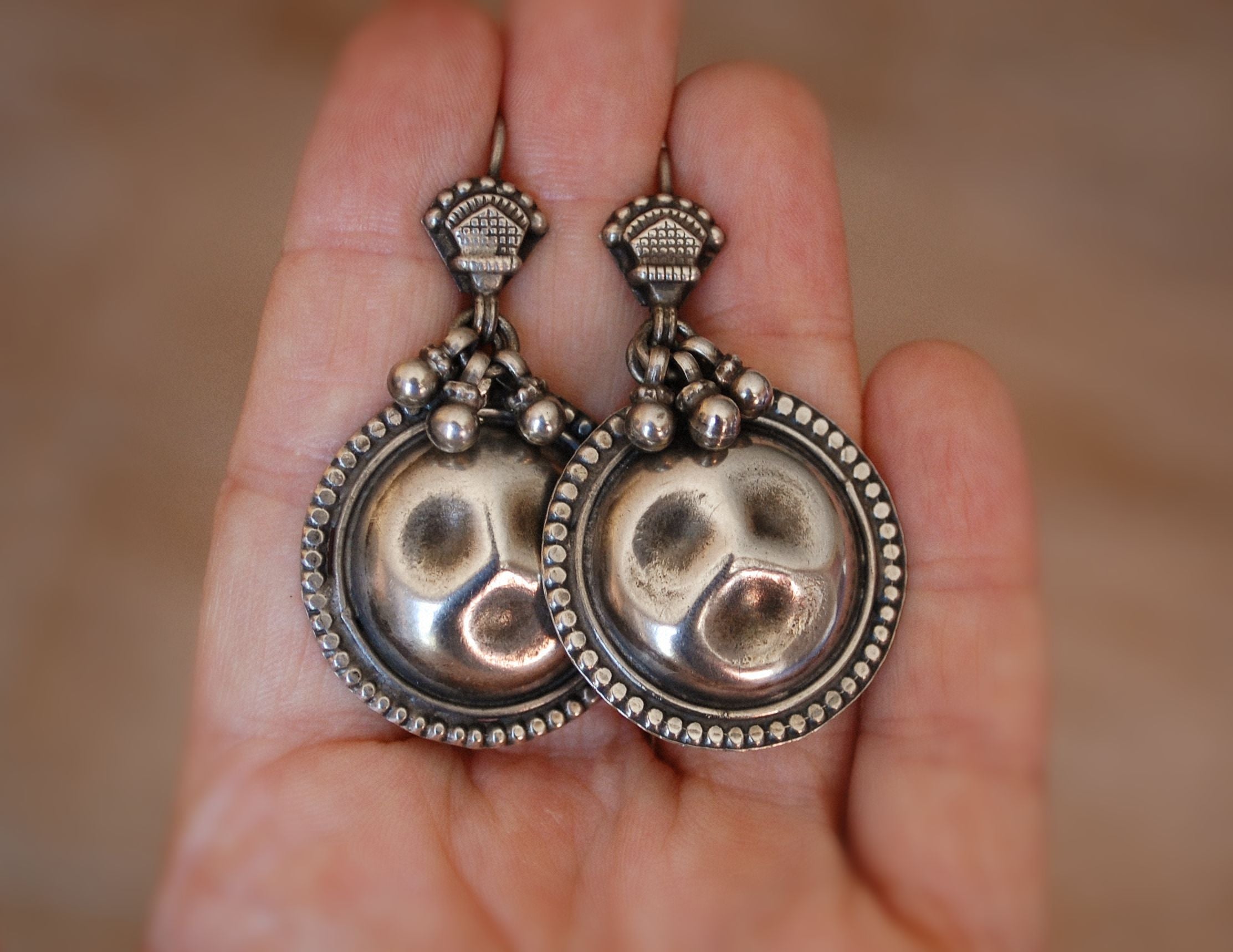 Rajasthani Silver Earrings with Bells