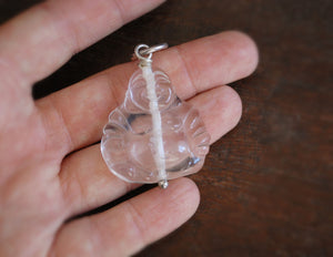 Crystal Quartz Buddha Pendant