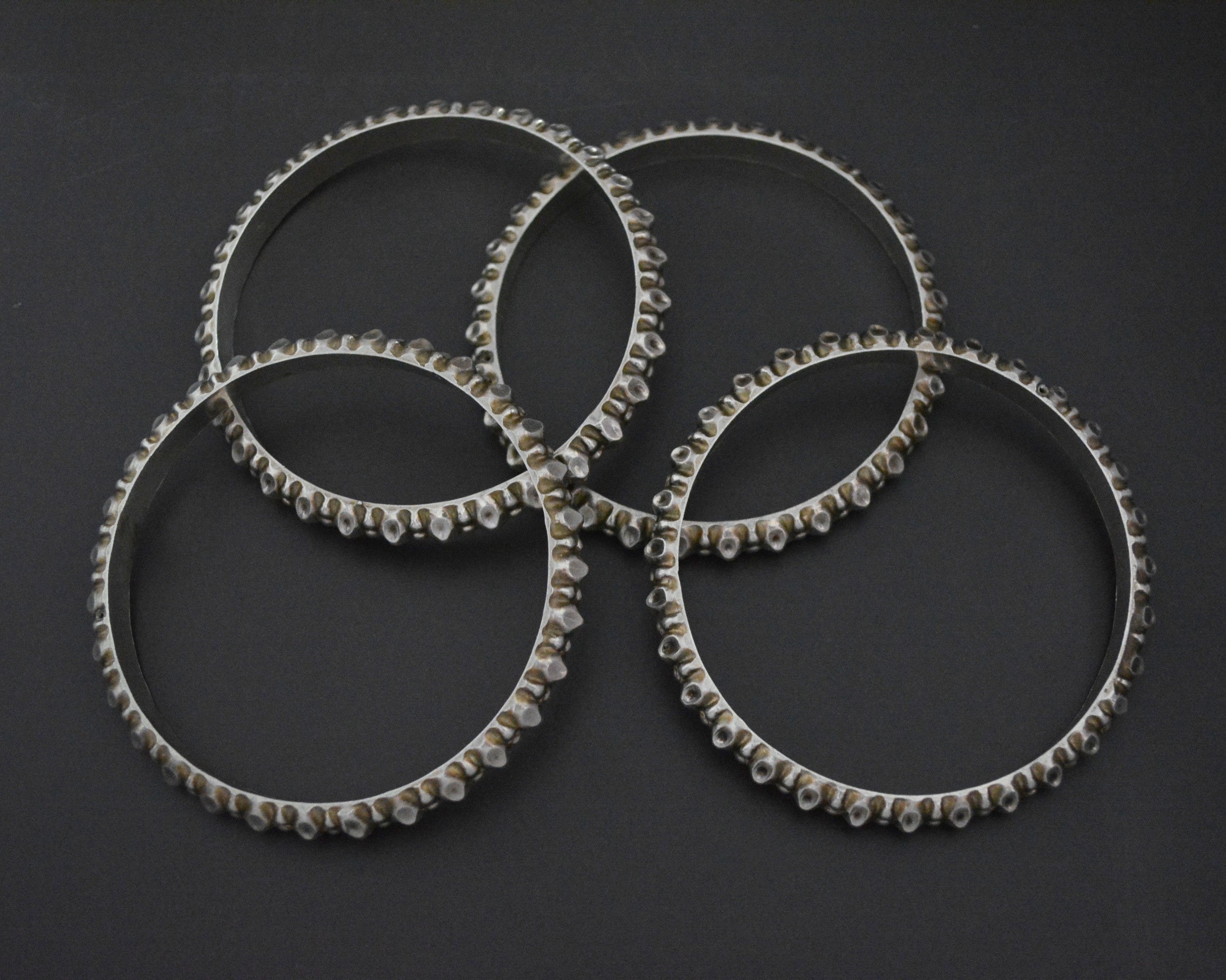 Rajasthani Silver Bangle Bracelet - Set of Four