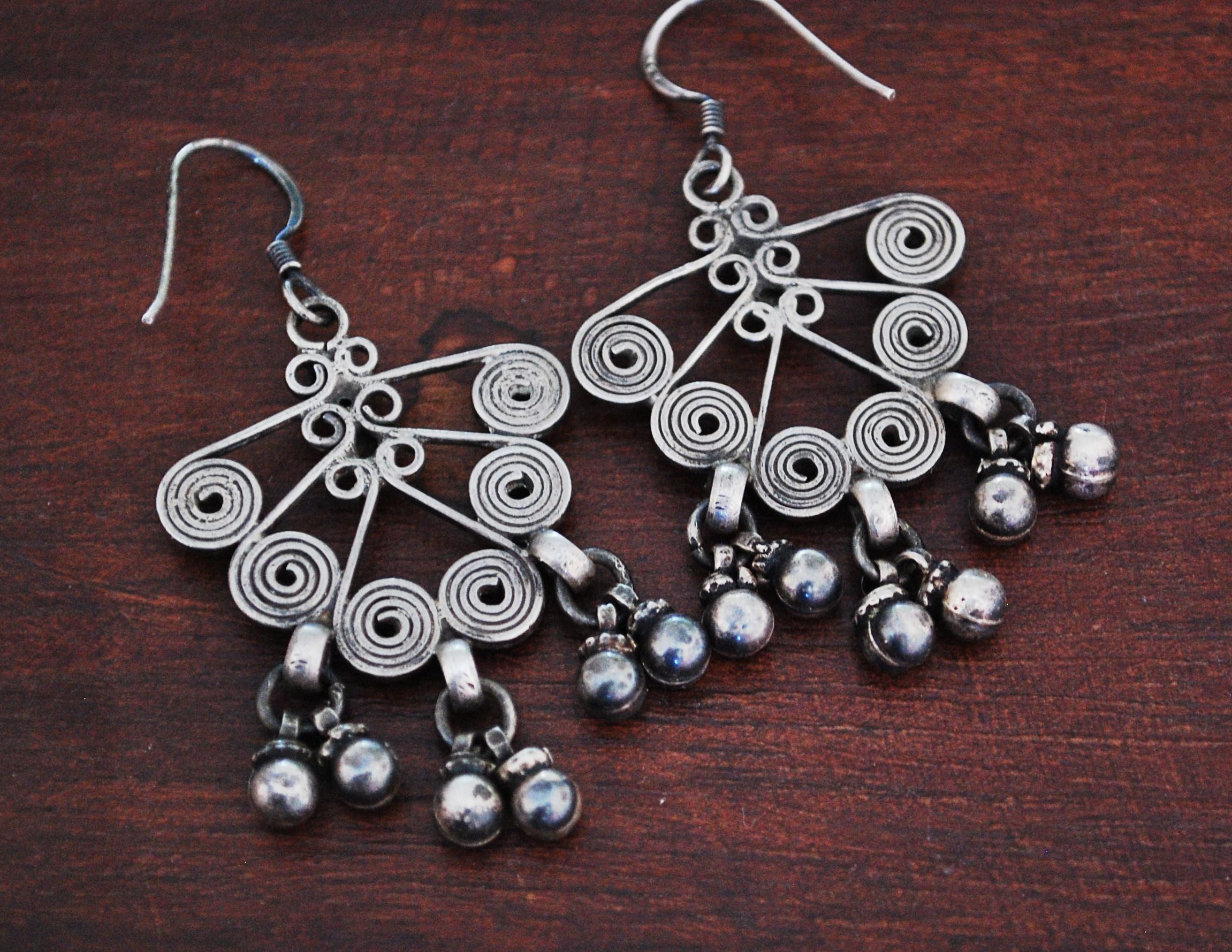 Rajasthani Silver Earrings with Bells