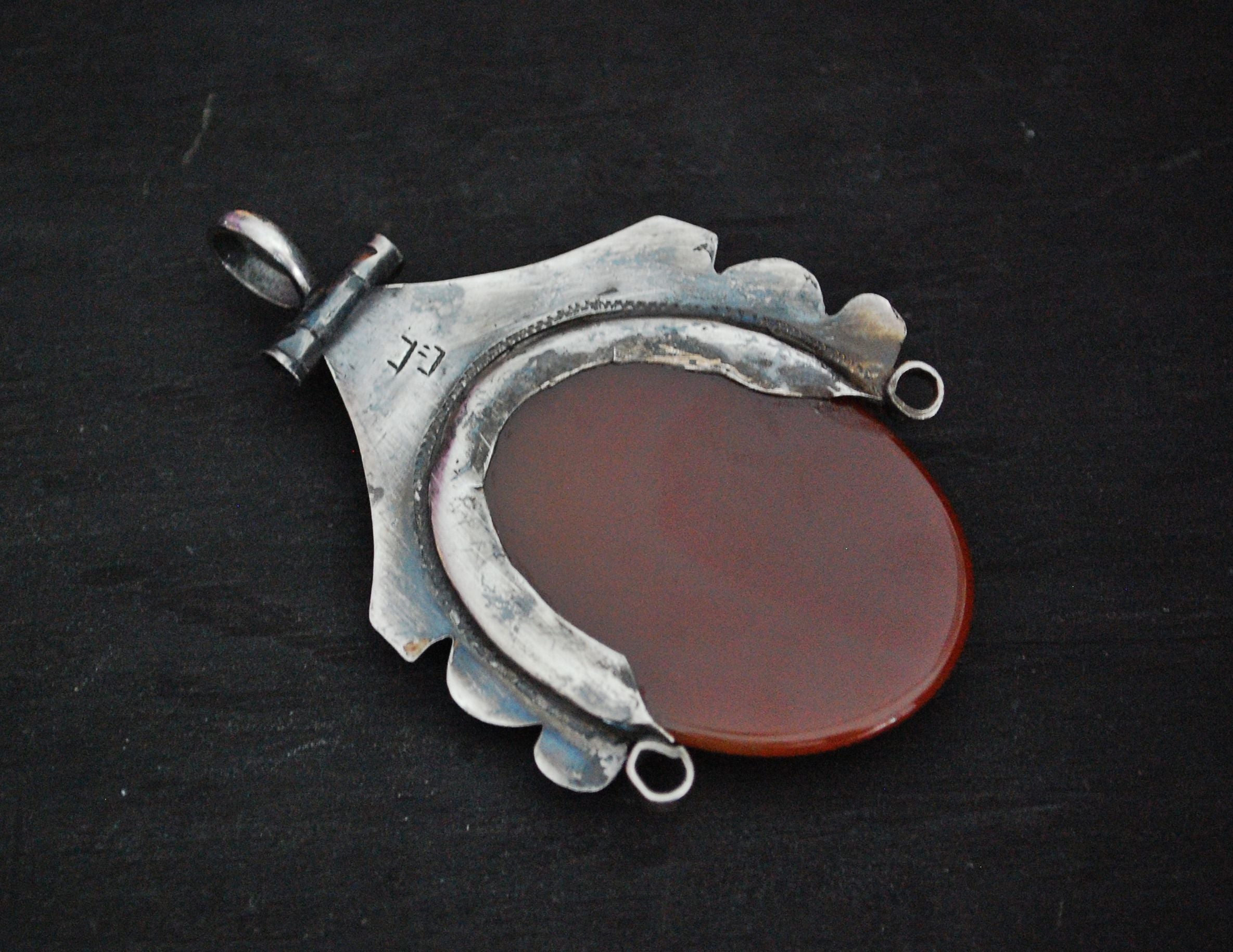 Tuareg Carnelian Silver Pendant