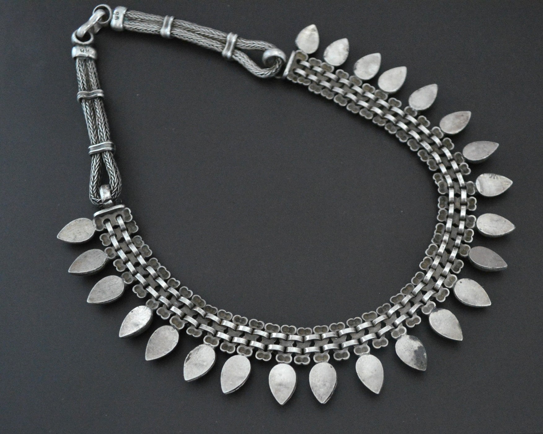 Short Indian Silver Choker Necklace