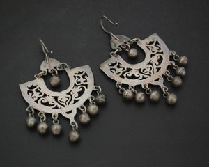 Egyptian Silver Earrings with Dangles