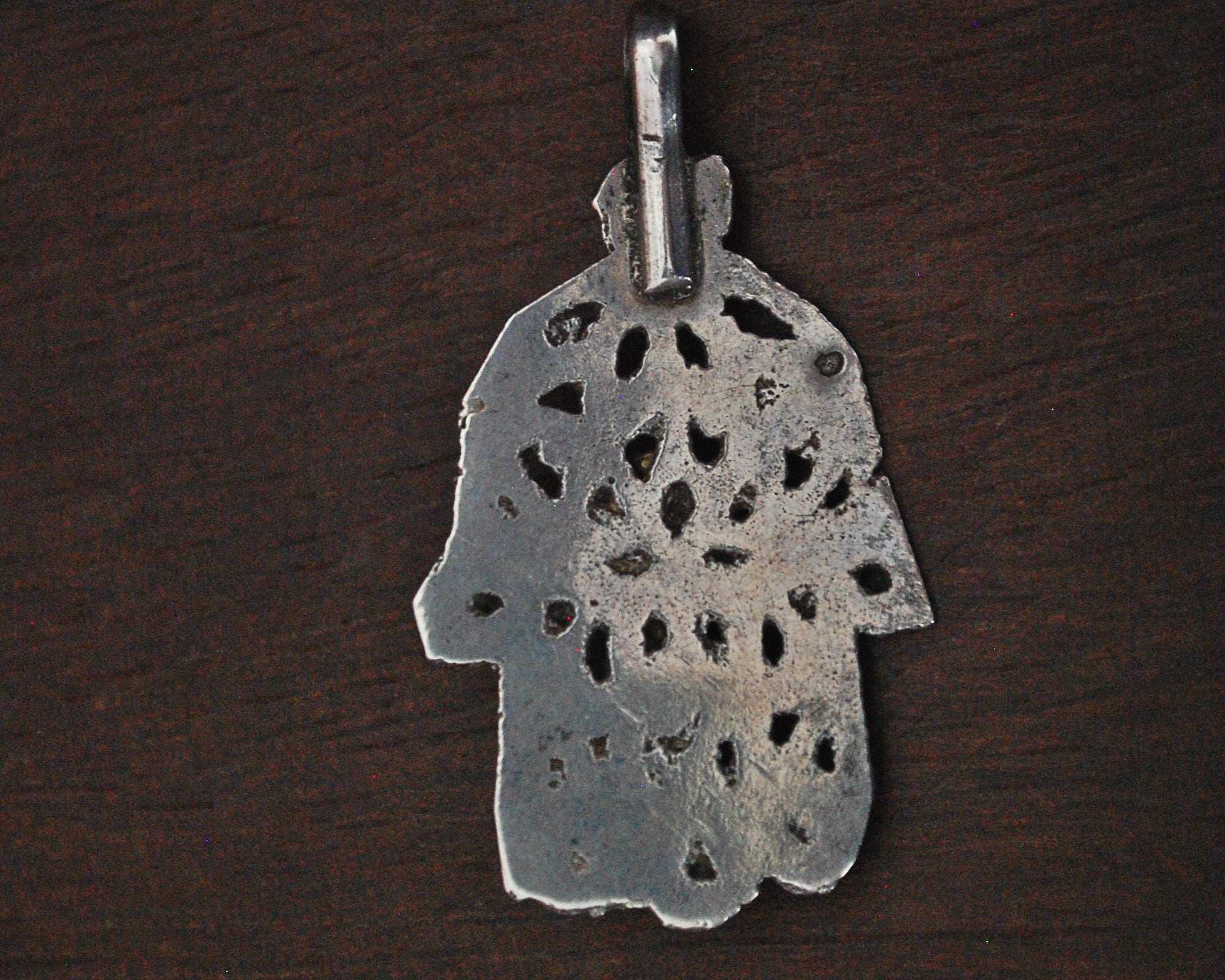 Antique Tunisian Hamsa Pendant with Coral