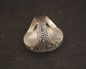 Antique Turkmen Ring with Big Stone - Size 8