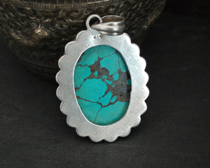 Large Turquoise Pendant from India