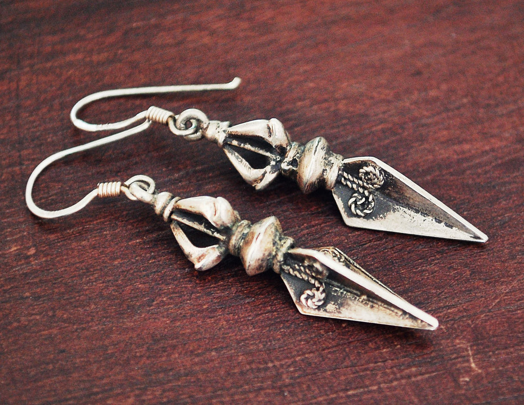 Tibetan or Nepalese Dorje Earrings