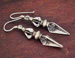 Tibetan or Nepalese Dorje Earrings