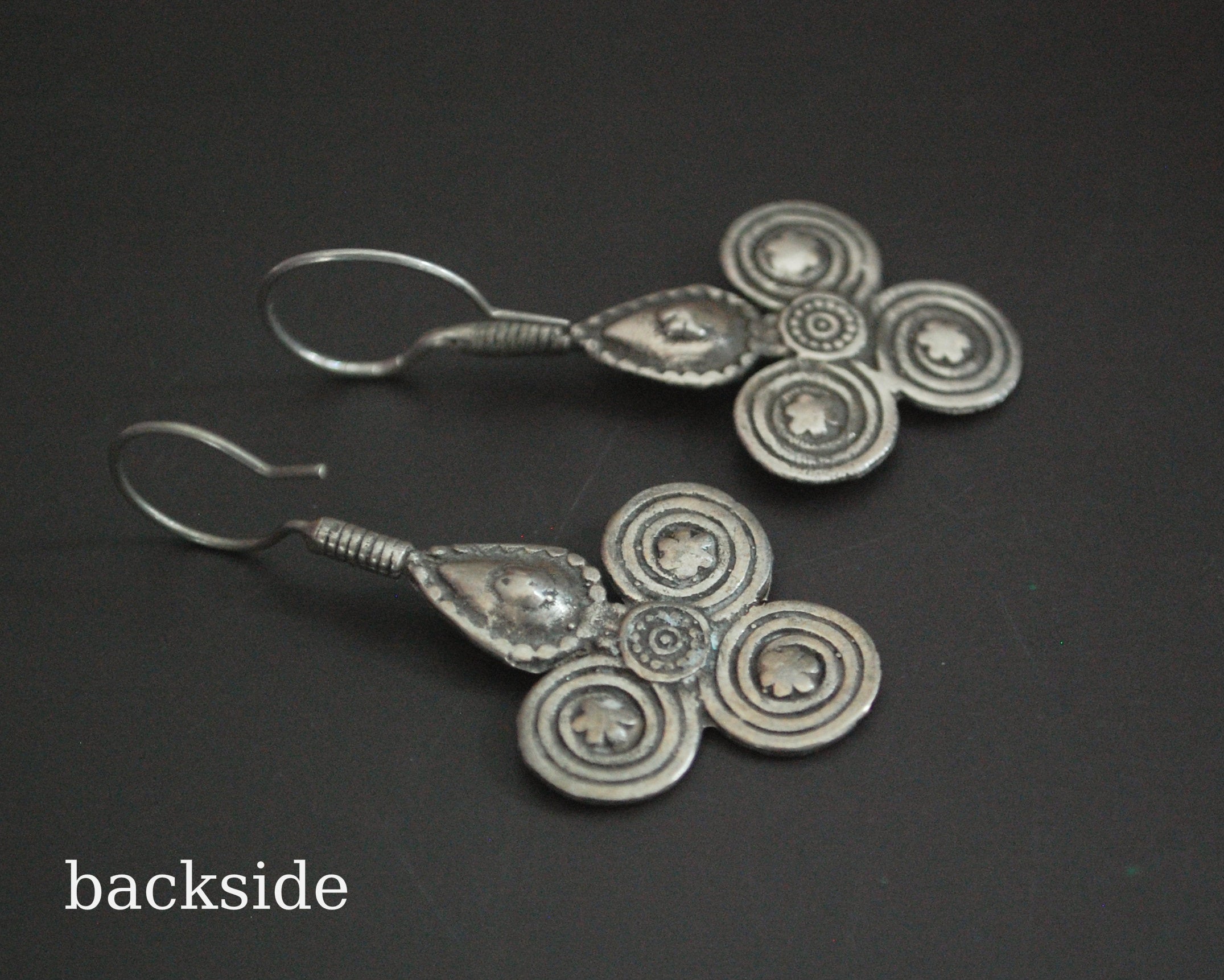 Vintage Afghani Silver Earrings