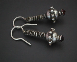 Antique Afghani Earrings with Glass