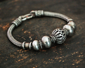 Balinese Snake Chain Bracelet with Beads