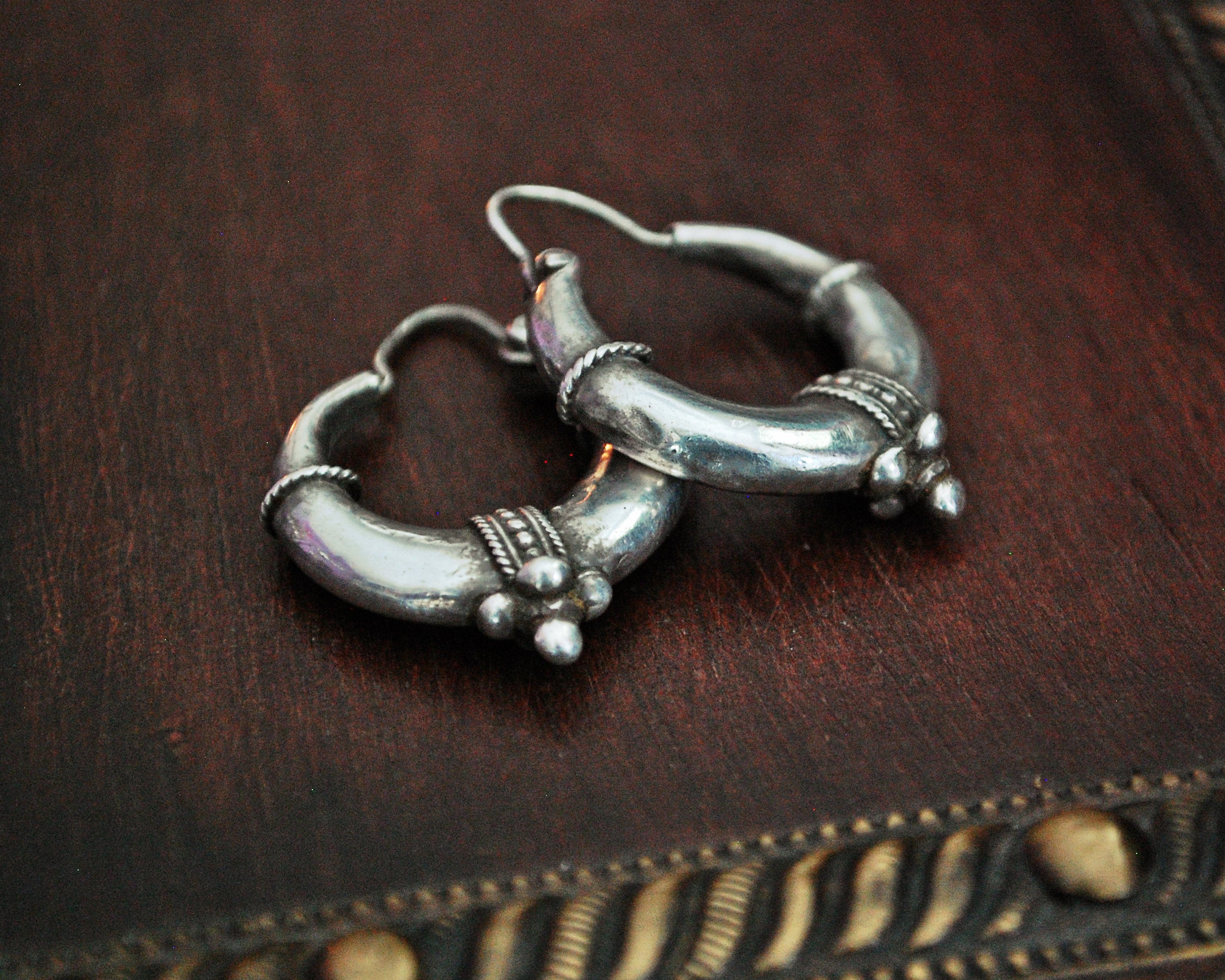 Ethnic Hoop Earrings - SMALL