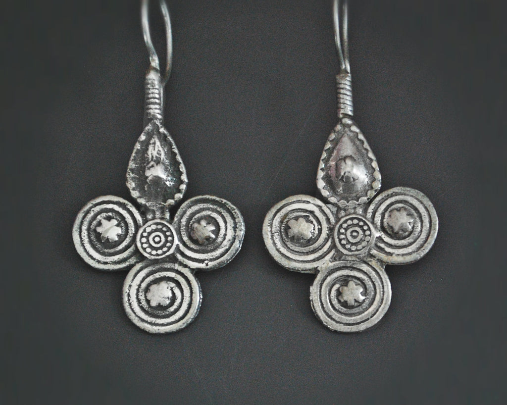 Vintage Afghani Silver Earrings