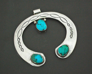 Large Navajo Naja Turquoise Pendant