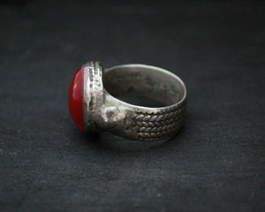 Antique Afghani Carnelian Ring - Size 8.25